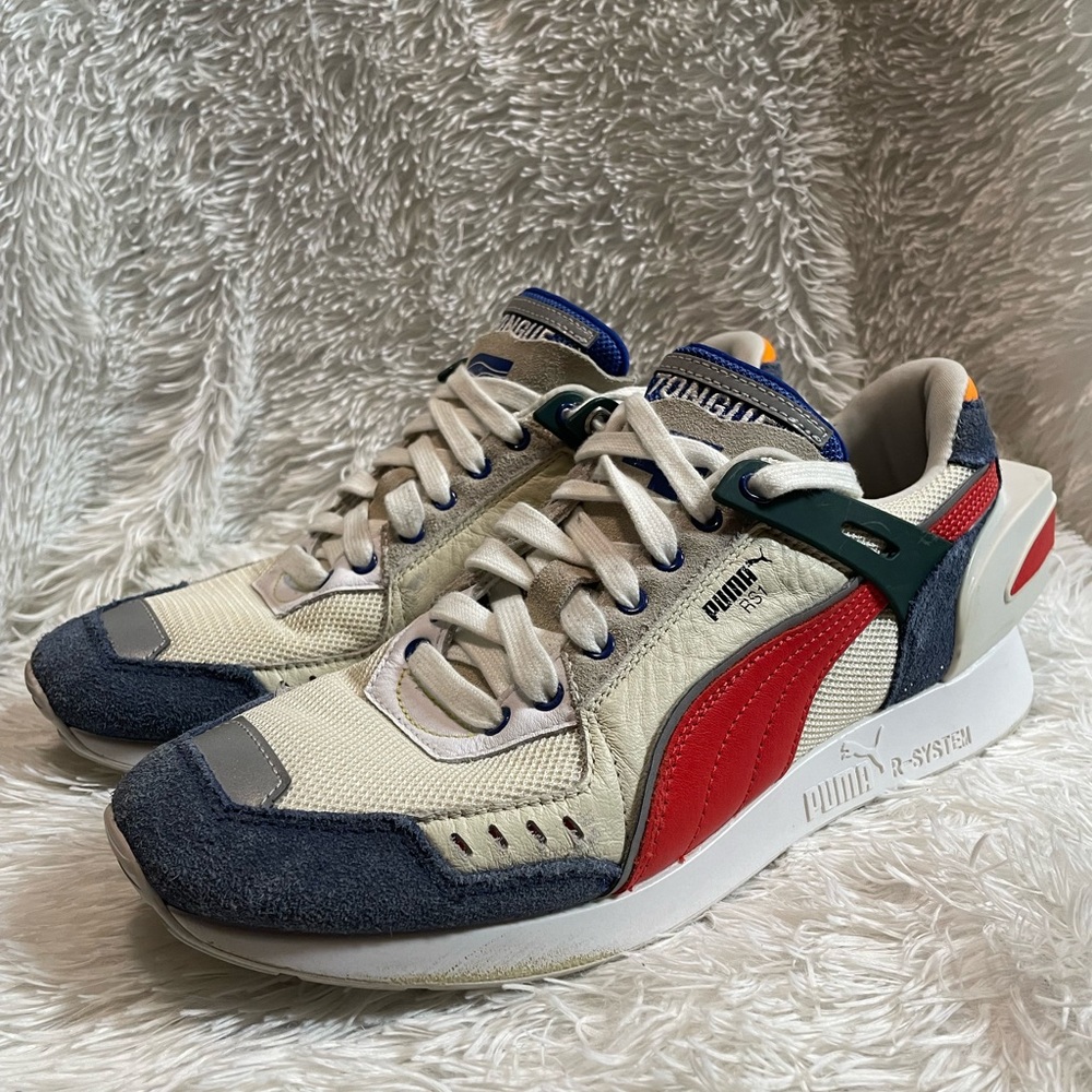Puma RS-1 Ader Error Textile Lace Up Off White Mens Trainers 369537 01 Size 7.5